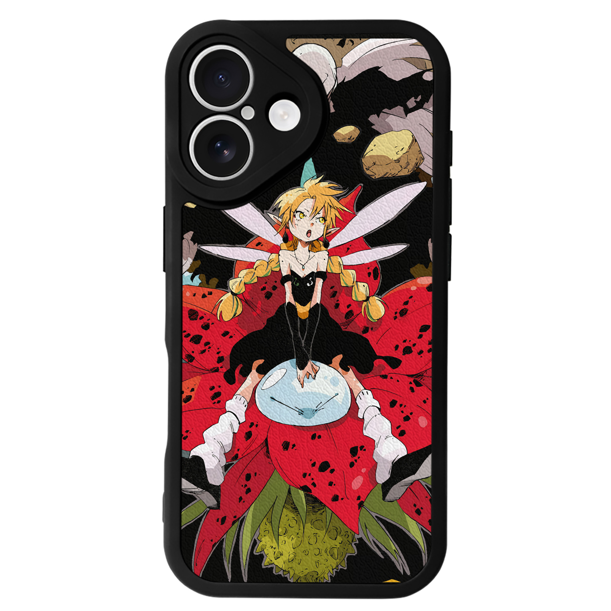 （画像用） 転スラ Regarding Reincarnated to Slime 【iPhone 16シリーズ対応】シリコンスマホケース（レザー調） 材質：シリコン